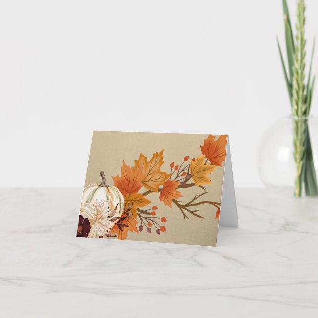 Cartão Vazio de Cores de Queda (Frente)