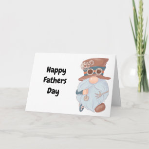 Cartão Vazio de Dia de os pais Feliz Steampunk Gnome