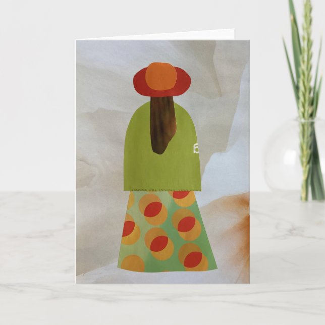 Cartão Vazio de Mama Maggie, Colagem Única da Terra (Frente)