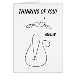 Cartão Vazio de Olhos Verdes de Texto Personalizado de Ga