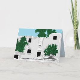 Cartão Vazio de placa de anotação/Paleokastro Monastério