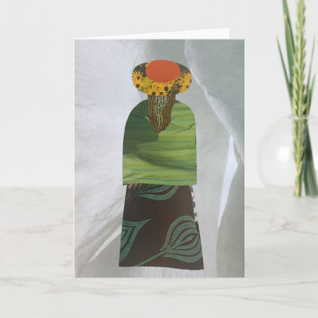 Cartão Vazio de Portão da Mãe Terra de Colagem Única (Frente)