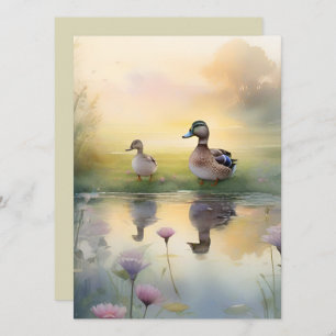 Cartão Vazio de Reflexão de Pato de Caqueta
