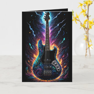 Cartão Vazio De Violão De Bass Elétrico Fantasy Bassed