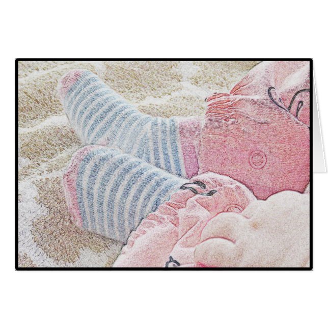 Cartão vazio do bebê (Frente horizontal)