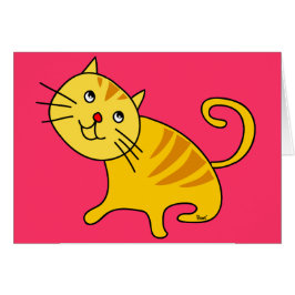 Cartão vazio do gato tímido