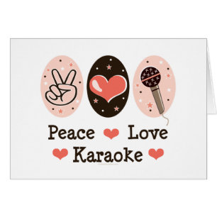 Cartão vazio do karaoke do amor da paz