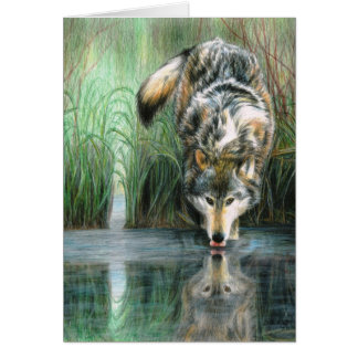 Cartão vazio do lobo