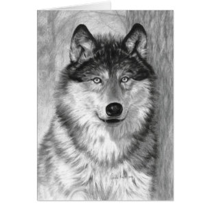 Cartão vazio do lobo alfa