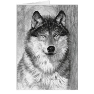 Cartão vazio do lobo alfa