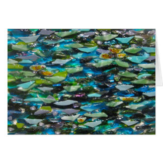 Cartão vazio dos seixos da água