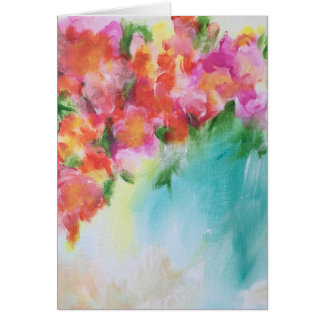 Cartão vazio floral abstrato
