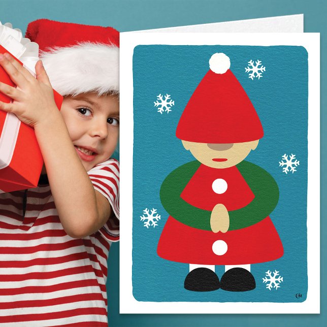 Cartão Vazio Gnomo Winter Snowflakes (Criador carregado)