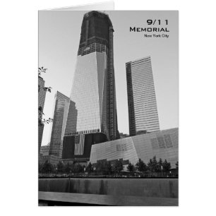 Cartão vazio memorável BW8 de 911 NYC