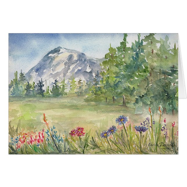 Cartão vazio nevado de Monuntain (Frente Horizontal)