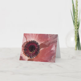 Cartão Vazio Notecard da papoila do pêssego