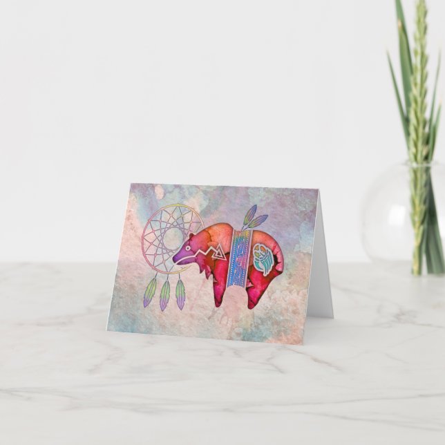 Cartão Vazio Notecard do urso do espírito (Frente)