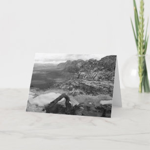 Cartão Vazio Red Rock Canyon Winter B&W Saudação