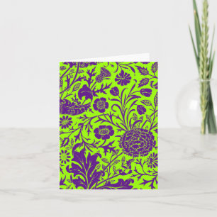 Cartão Vazio roxo Notecards do teste padrão de flor