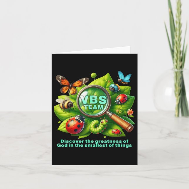 Cartão Vbs 2025 Escola de Bíblia de Vbs Vacation Magnifie (Frente)