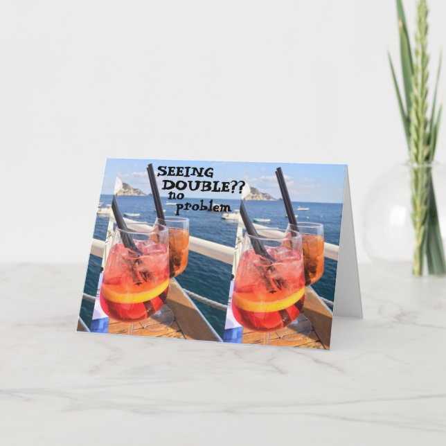 CARTÃO VÊ "DUPLO"? DIVERTIDOS DESEJOS DE ANIVERSÁRIO (Frente)