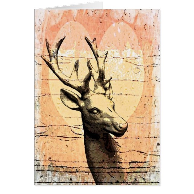 Cartão Veado com coração (Frente)