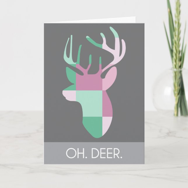 Cartão veado. notecard personalizado (Frente)