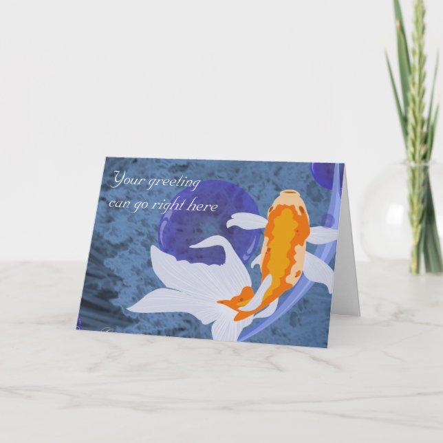 Cartão Vector Goldfish Greeting Card (Frente)