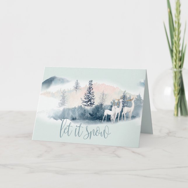 Cartão Vedante de Woodland Watercolor (Frente)