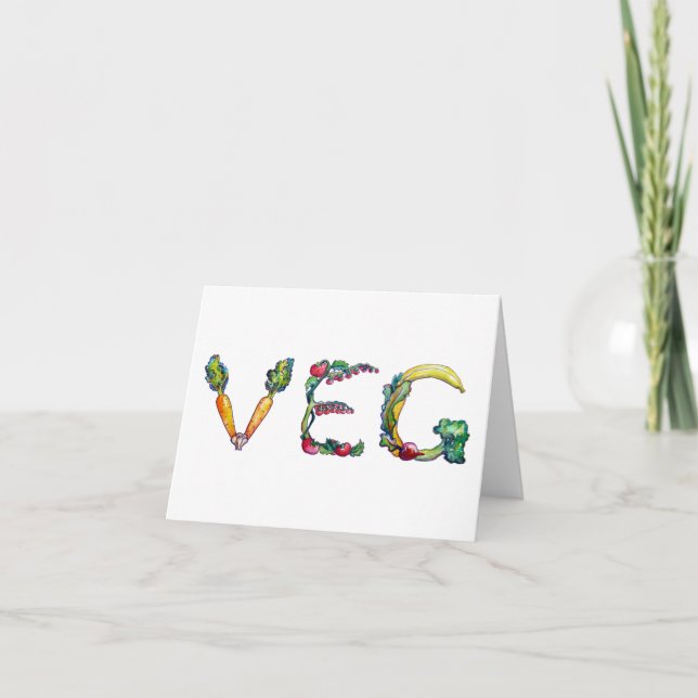 Cartão "Veg" Blank Inside Notecards (Frente)