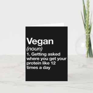 Cartão Vegan Definition Funny Sports Workout Gym