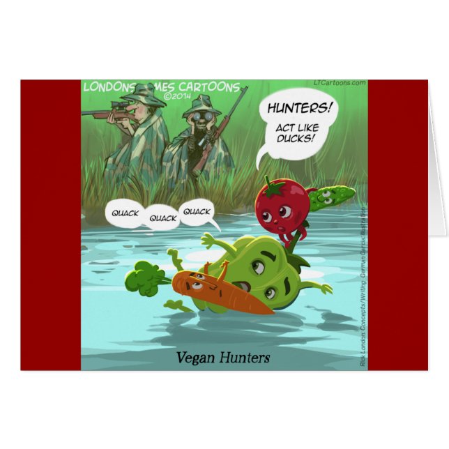 Cartão Vegan Hunters Funny (Frente Horizontal)