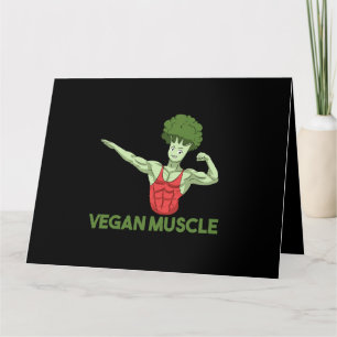 Cartão Vegan Power Vegetarian Broccoli Bodbuilding