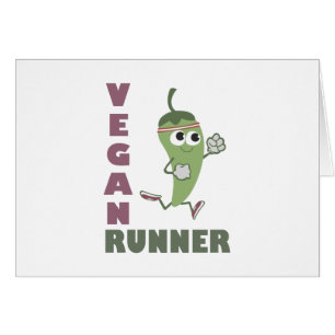 Cartão Vegan Runner - Pepper em Execução