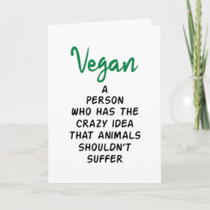Cartão Vegan Vegetarian Vegism Comida Veggie Animal Gift