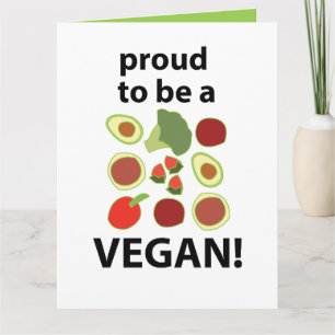 Cartão Vegano Orgulhoso Por Ser Um Vegano