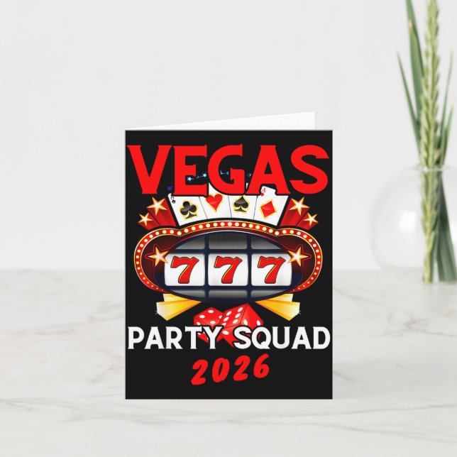 Cartão Vegas Squad Party 2026 Las Vegas Family Trip Group (Frente)