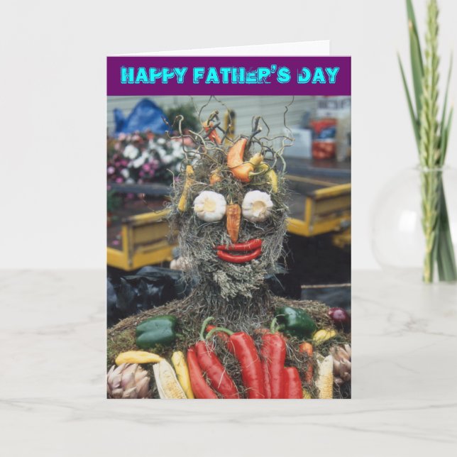 Cartão Vegetable Man Father's Day Card (Frente)