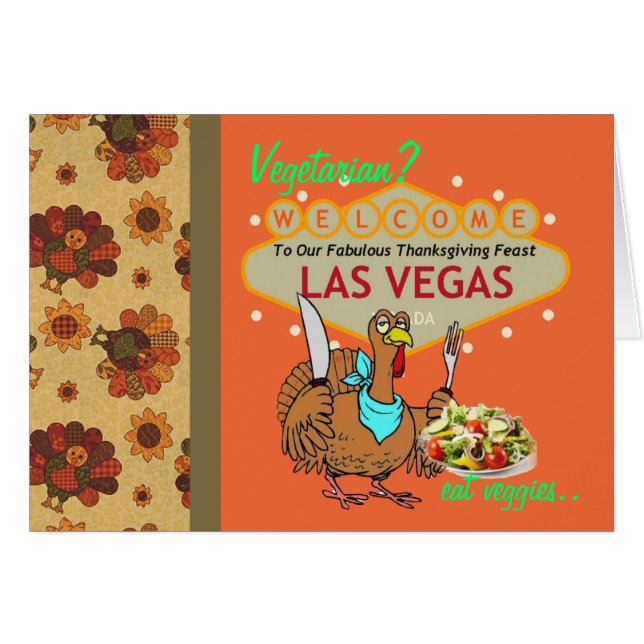 Cartão Vegetariana? comer legumes Las Vegas Card (Frente Horizontal)