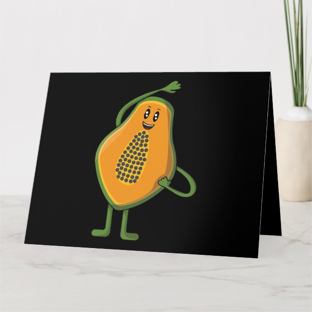 Cartão Veggie power Vegan Papaya Kraft lustig Papaya Papa (Frente)