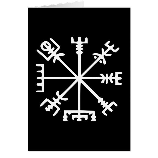 Cartão Vegvísir (Viking Compass) (Frente)