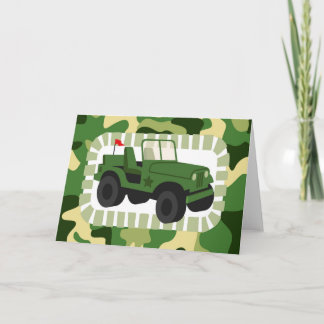 Cartão Veículo Militar de Camo do Exército