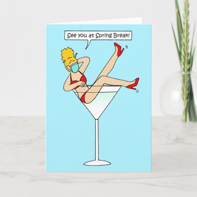 Cartão Vejo-te no Break Spring (Frente)