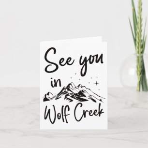 Cartão Vejo Você No Esqui De Férias Dos Eua Em Wolf Creek