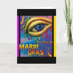 Cartão Vejo Você No Olhar Do Mardi Gras