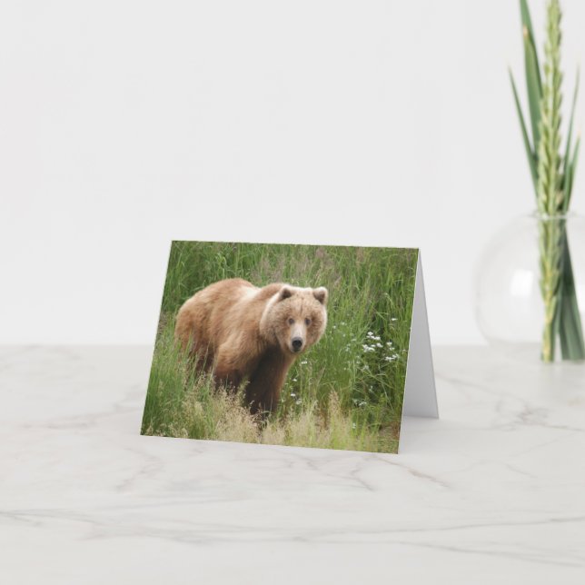Cartão Vejo você olhando urso (Frente)