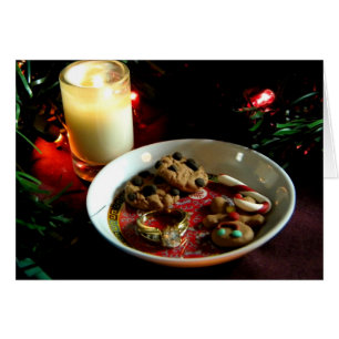 Cartão Vela do biscoito do Natal