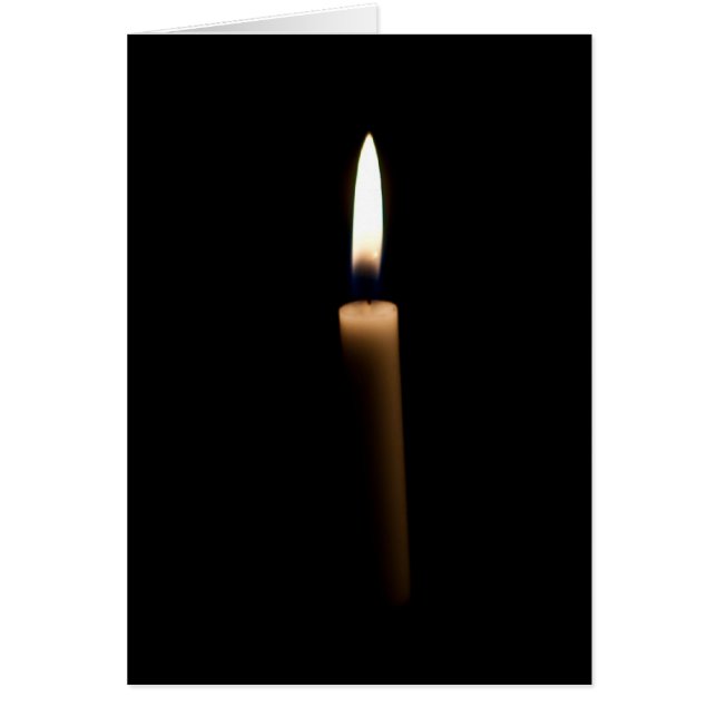Cartão Vela do Lit na obscuridade (Frente)