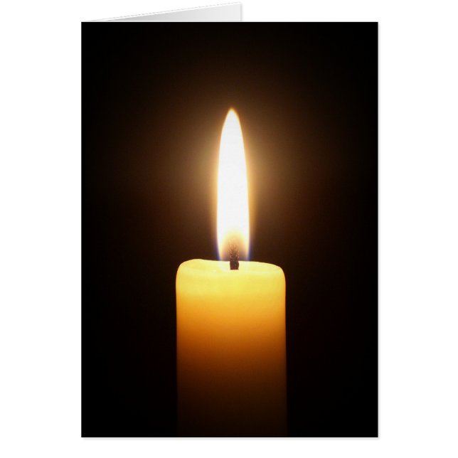 Cartão Vela na placa escura (Frente)