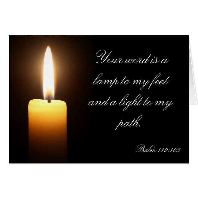 Cartão Vela na placa escura (Frente Horizontal)